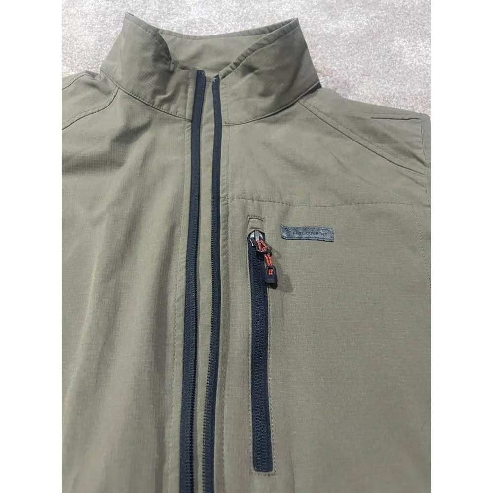 Free Country Mens Softshell Vest Olive Green Small Full Zip Outdoor Hiking  (29) - Picture 4 of 7